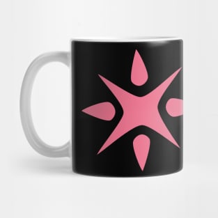 Large Geometric abstract snowflake in pink Mug